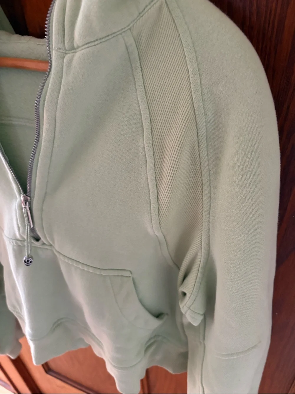 Lululemon Women's Half Zip Scuba Hoodie Sweatshirt Size XS/S Mint Green VGUC